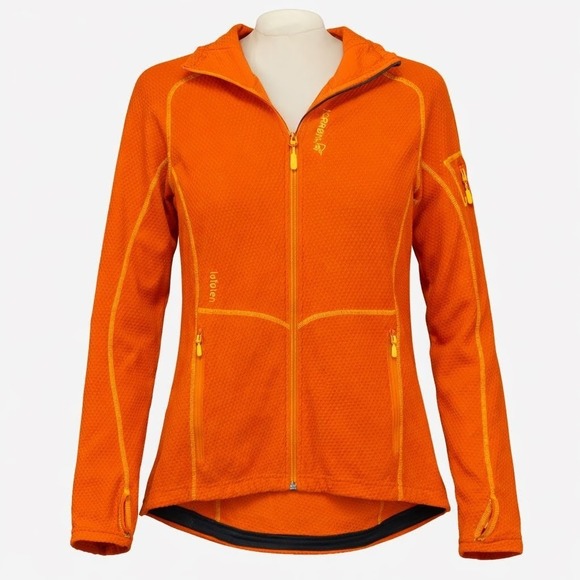 NORRØNA Jackets & Blazers - Norrona Lofoten Warm1 Orange Fleece Jacket Womens M Full Zip Running Hiking